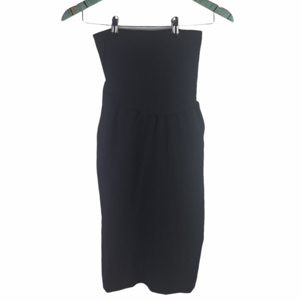 Jessica Simpson Maternity Black Knee Pencil Skirt - Picture 2 of 6